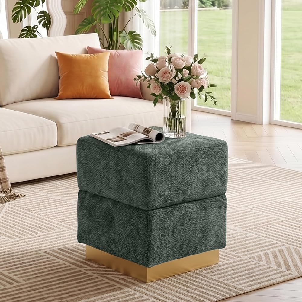 Storage Ottoman Cube Foot Rest Stool — Entryway