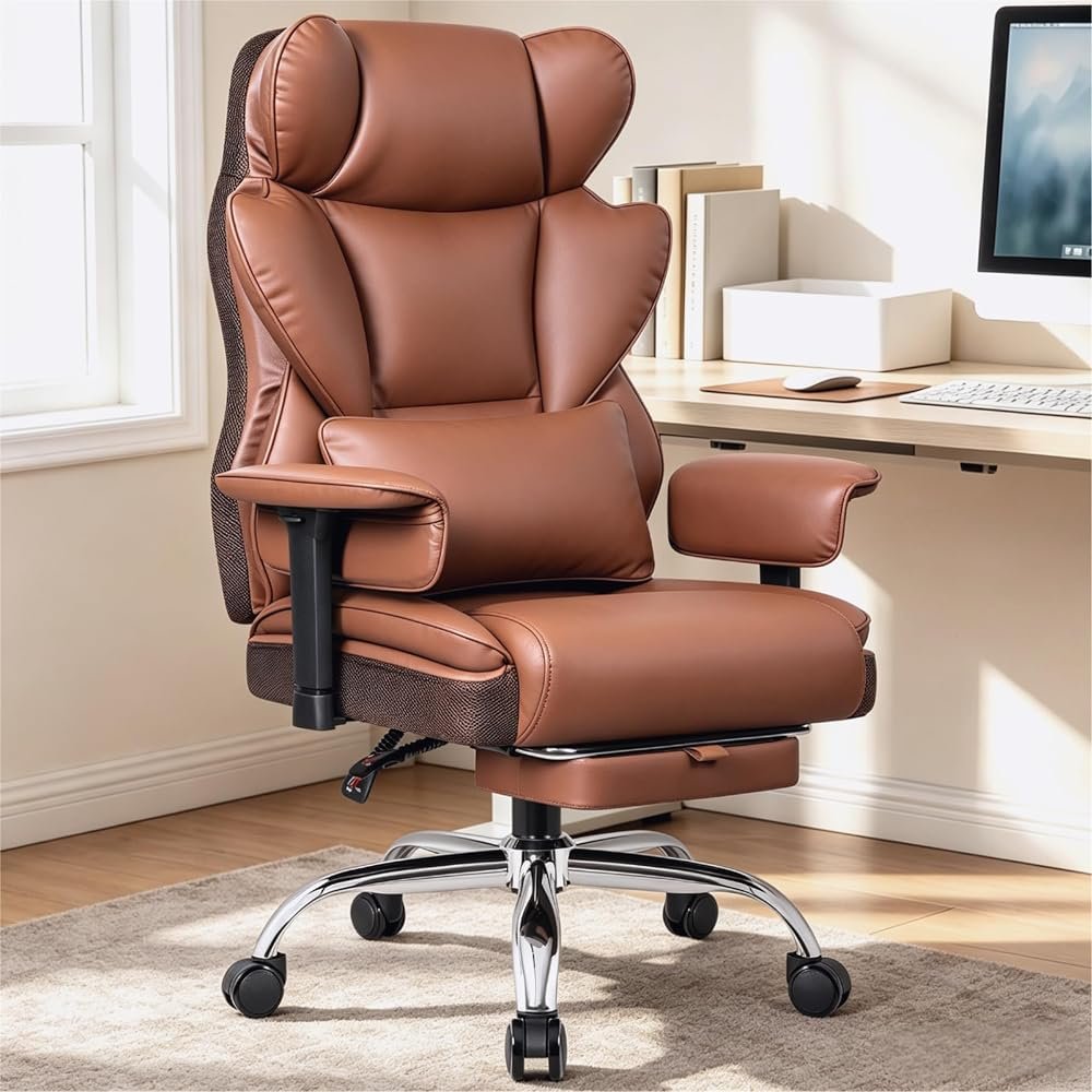 Big & Tall Executive Office Chair — Brown